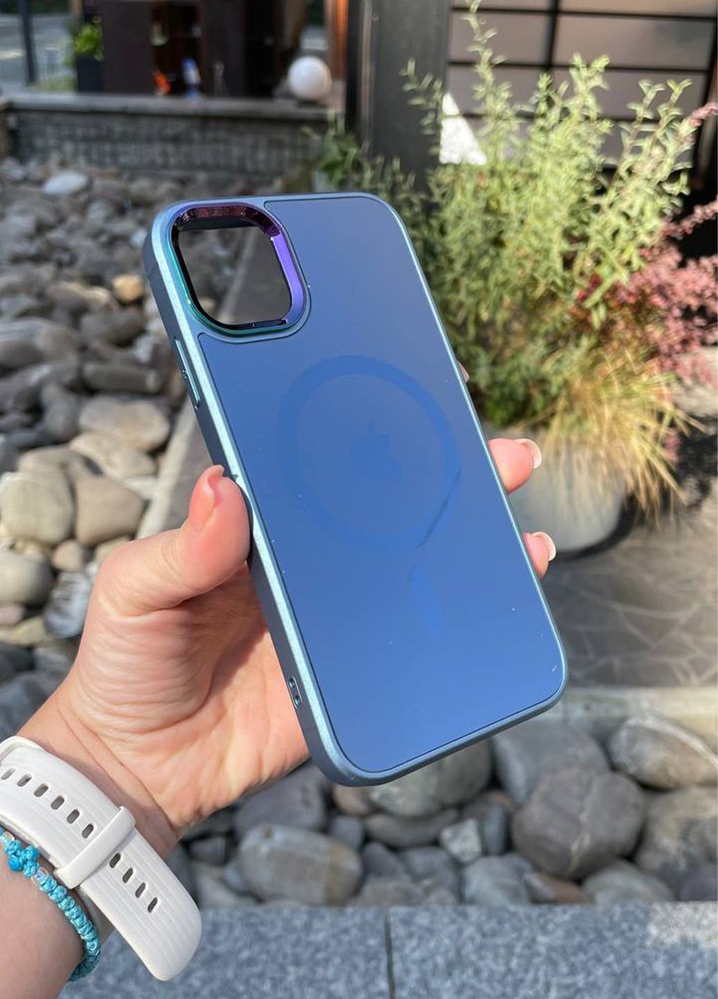 Чехол MagSafe AG Frame iPhone 14 Pro Navy Blue No Brand (266623504)