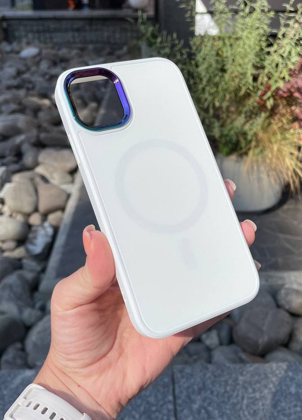 Чохол MagSafe AG Frame iPhone 13 Pro Max White No Brand (266623481)