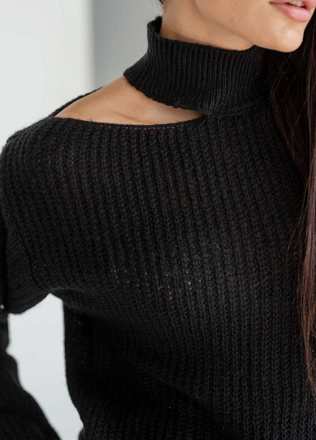 Черный летний черный свитер Maritel'