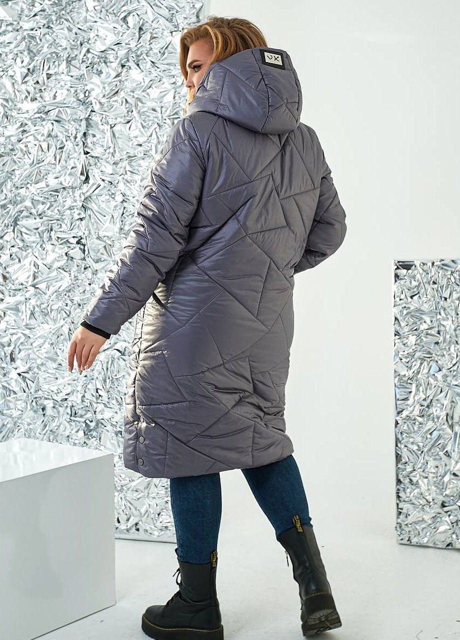 Сіре зимнє Зимове жіноче пальто Liton