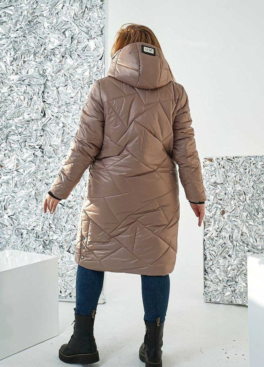 Бежеве зимнє Зимове жіноче пальто Liton