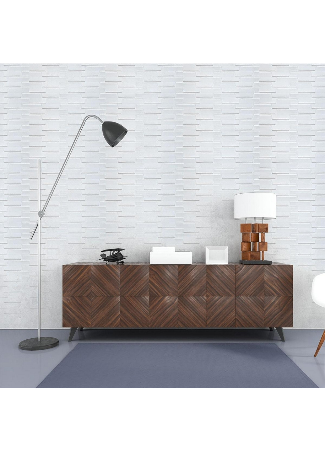 Декоративная самоклеющаяся 3D панель 308х70х0,5 см Sticker Wall (266625394)