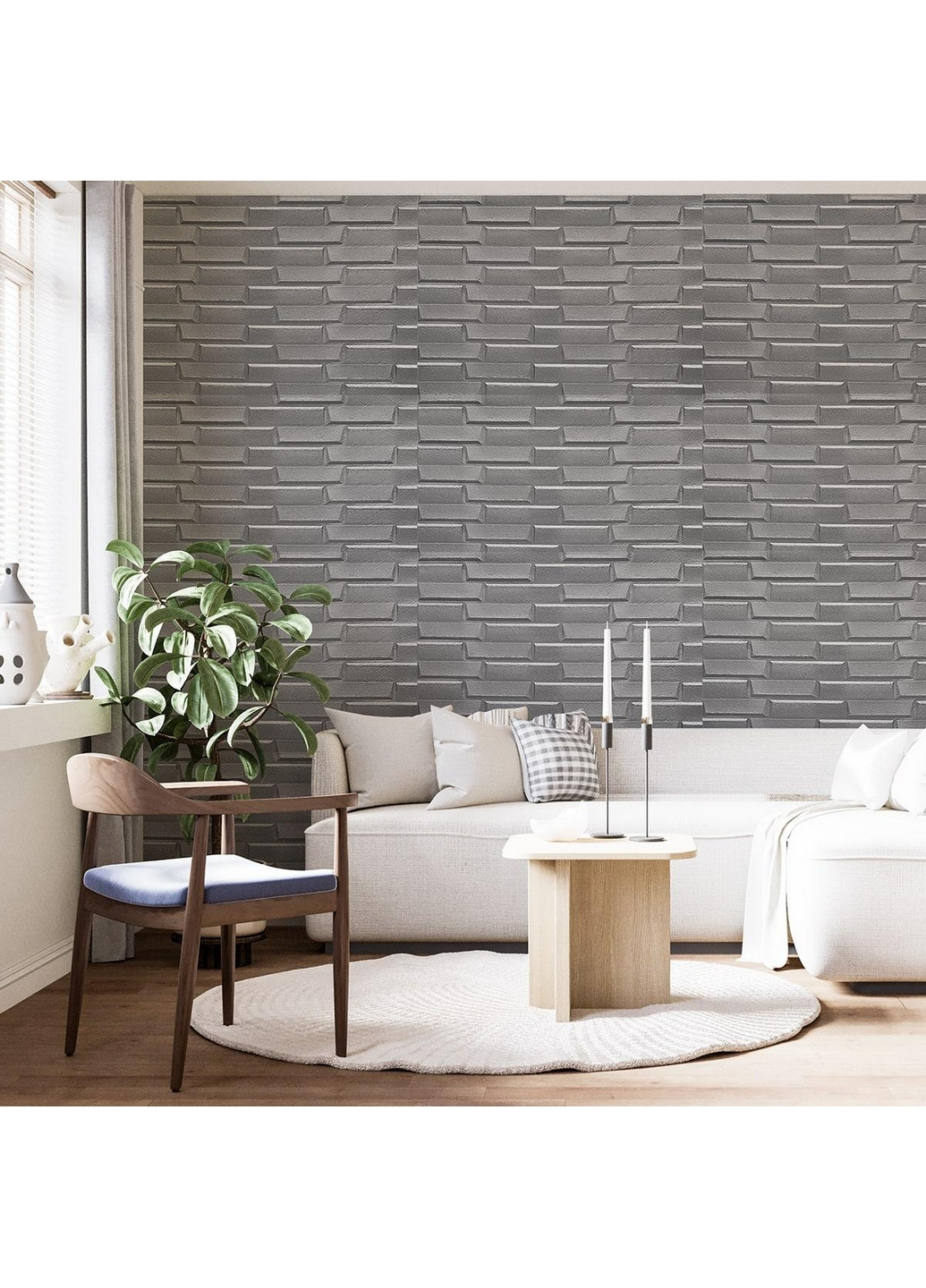 Декоративная самоклеющаяся 3D панель 308х70х0,5 см Sticker Wall (266625296)