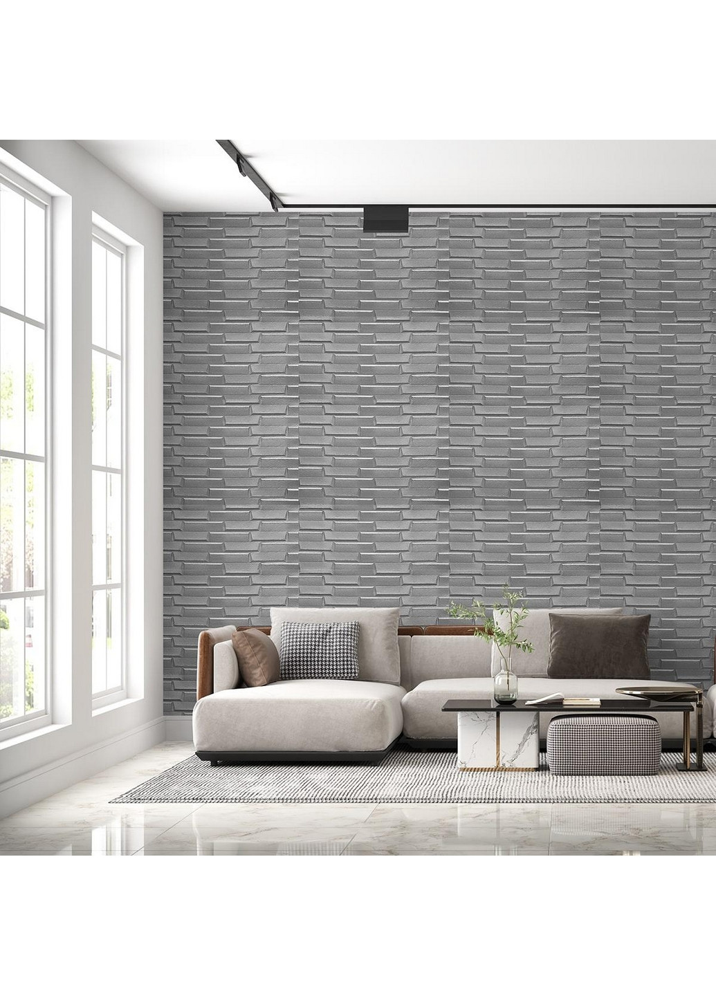 Декоративна самоклеюча 3D панель 1960х70х0,5 см Sticker Wall (266625622)