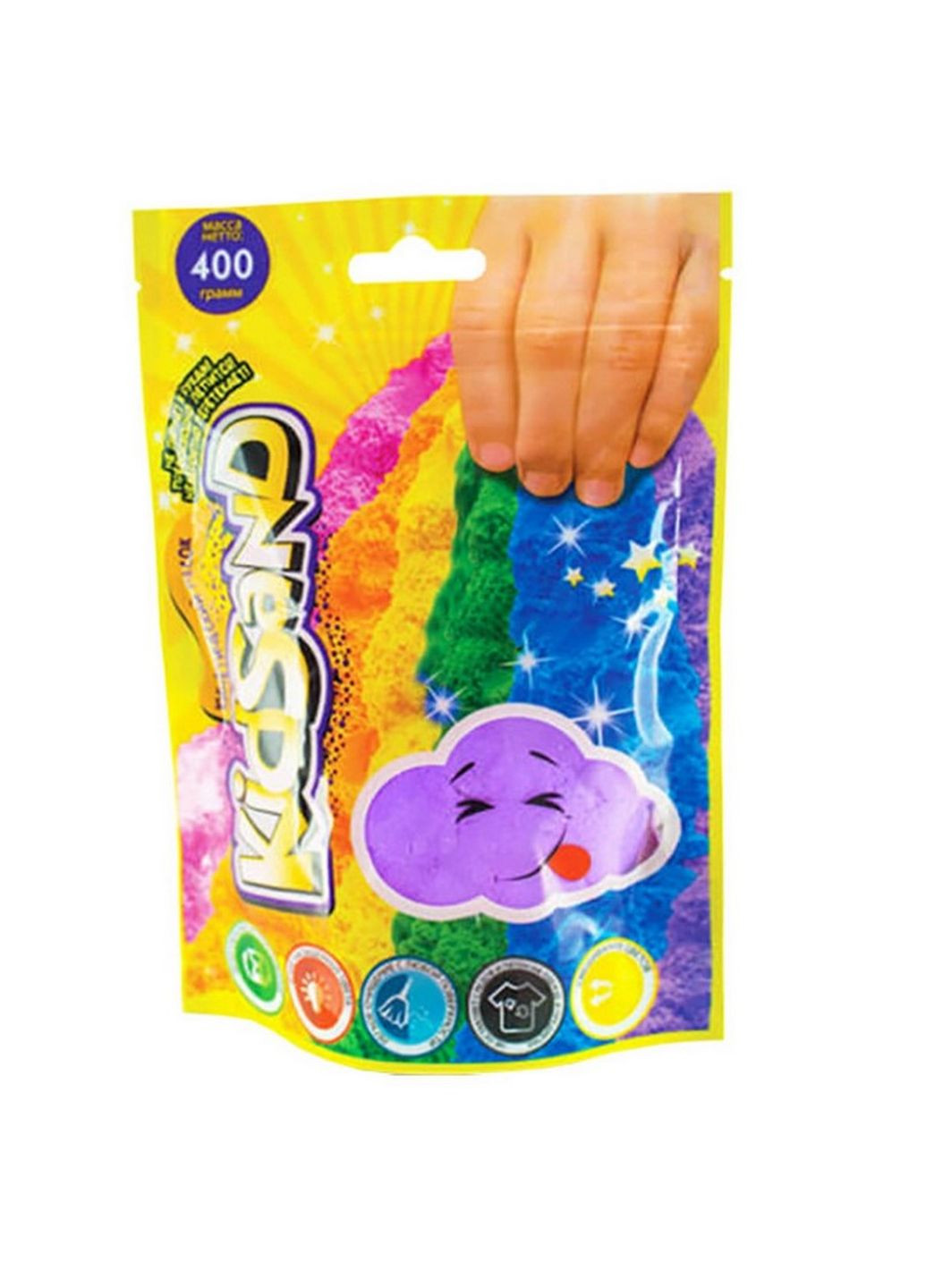 Кинетический песок "KidSand" KS-03-03 пакет 400 гр (Фиолетовый) Danko Toys (266631714)