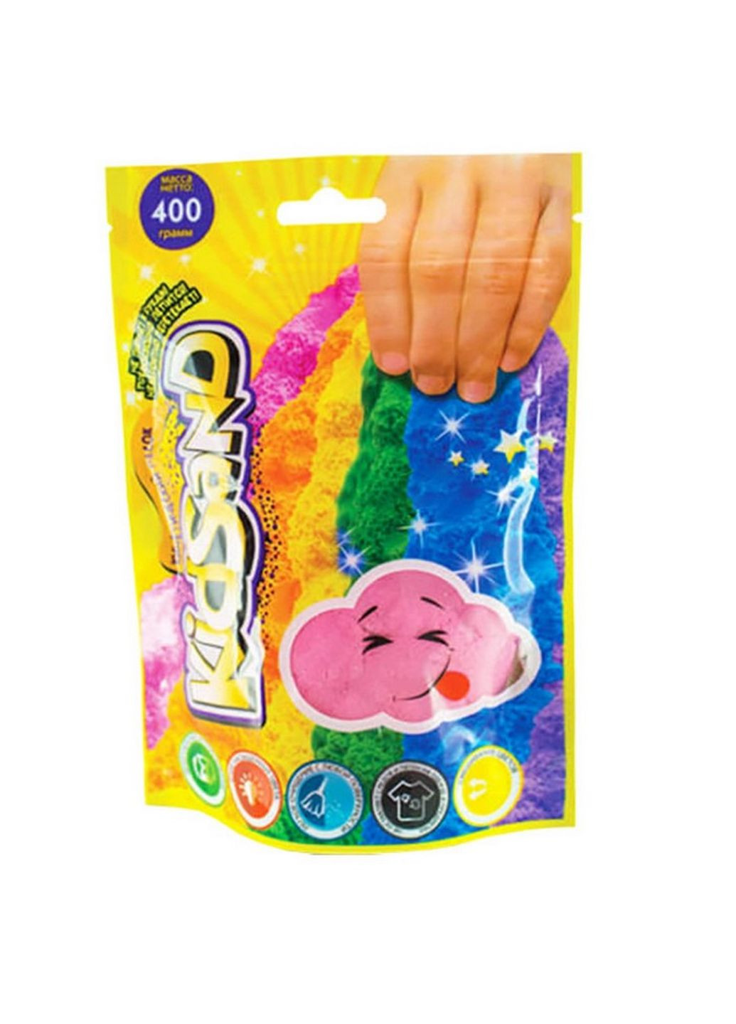 Кинетический песок "KidSand" KS-03-03 пакет 400 гр (Розовый) Danko Toys (266631732)