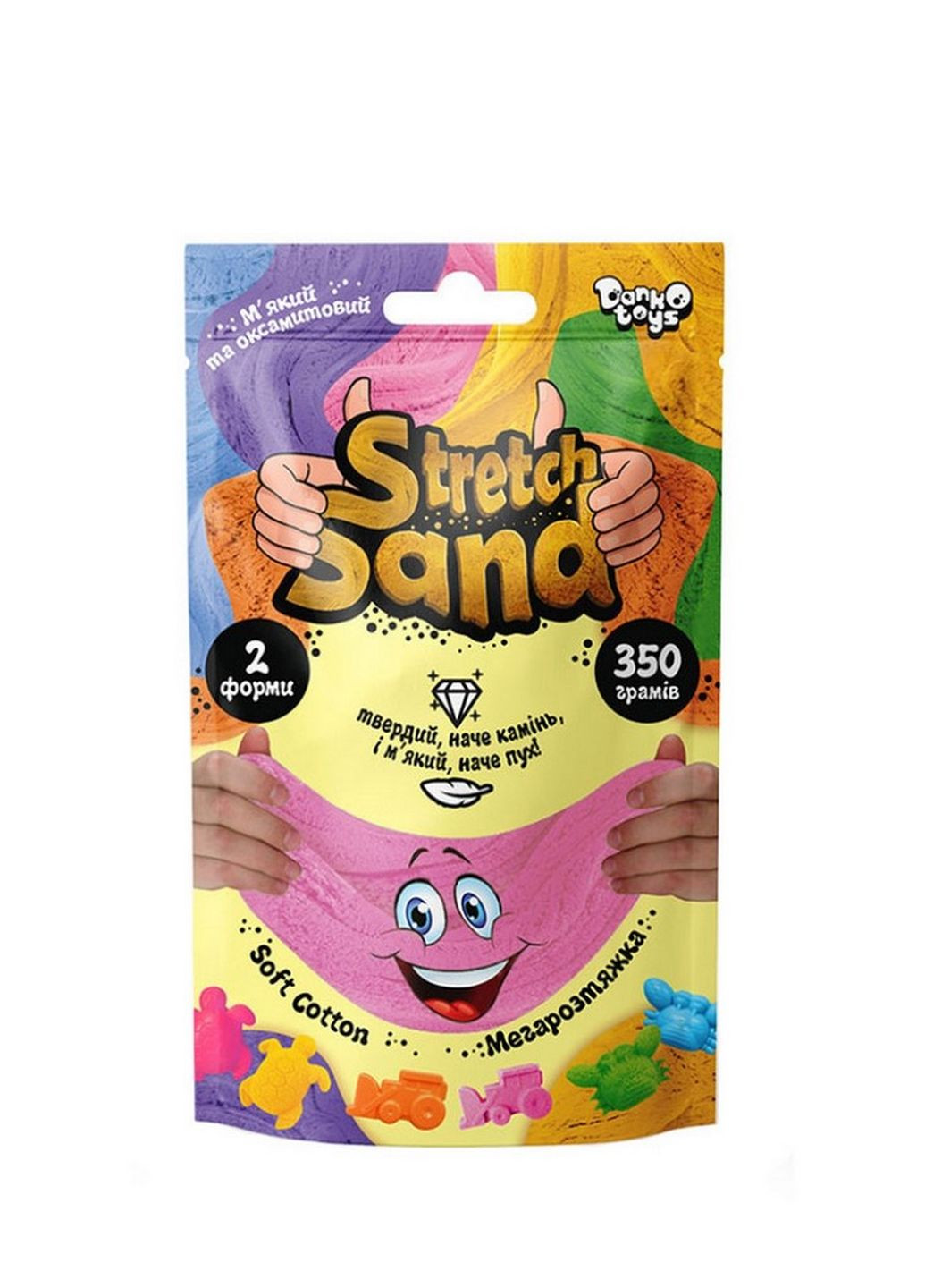 Набор креативного творчества "Stretch Sand" STS-04-02U пакет 350 гр (Розовый) Danko Toys (266631734)