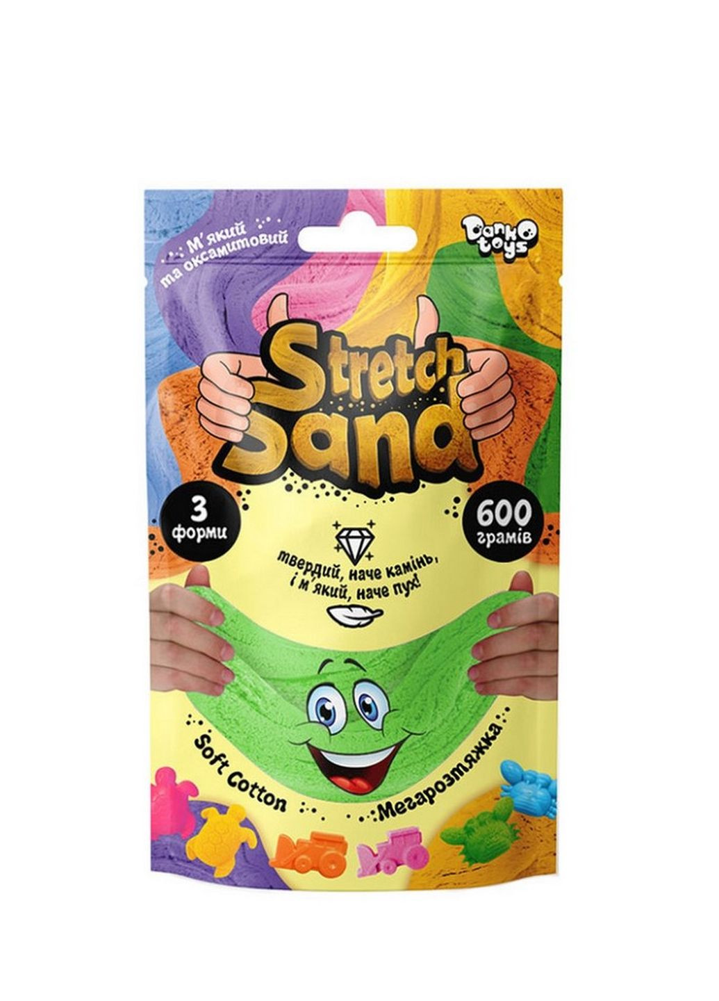 Набор креативного творчества "Stretch Sand" STS-04-01U пакет 600 гр (Зеленый) Danko Toys (266631675)
