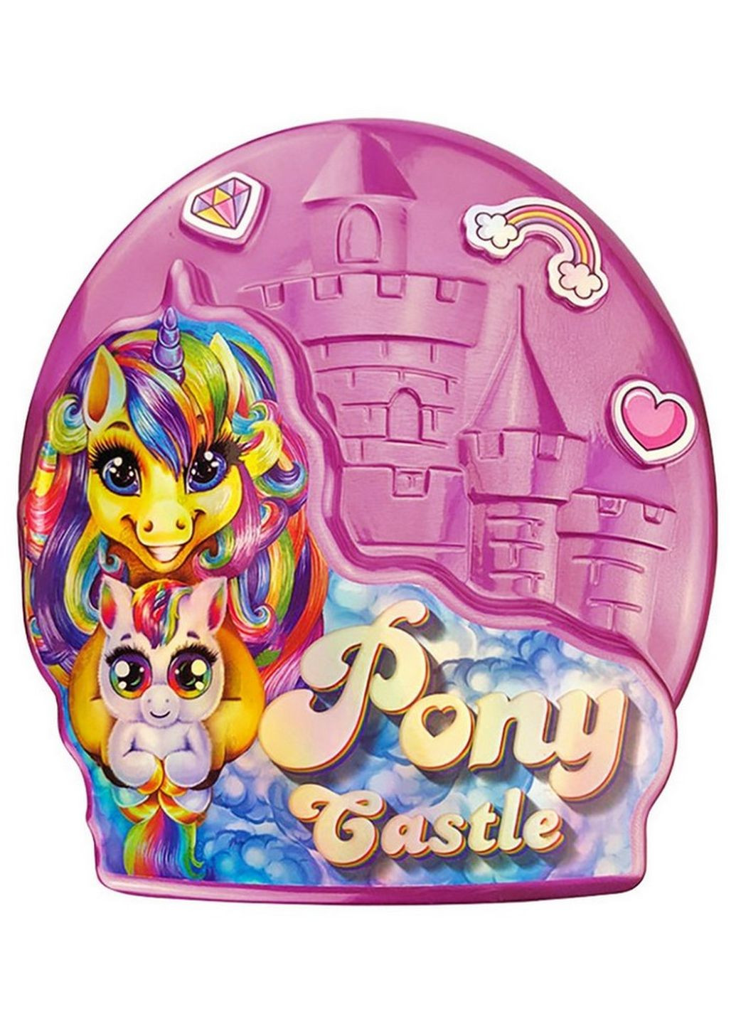 Креативна творчість "Pony Castle" BPS-01-01U з м'якою іграшкою (Рожевий) Danko Toys (266631671)