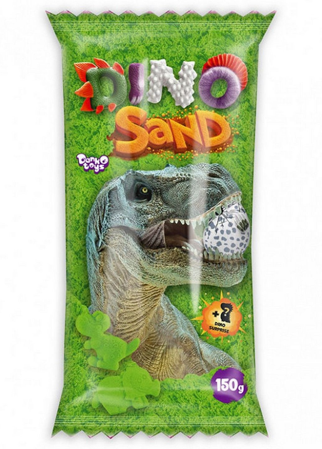 Кинетический песок "Dino Sand" DS-01-01-2 150 г (Зеленый) Danko Toys (266631735)