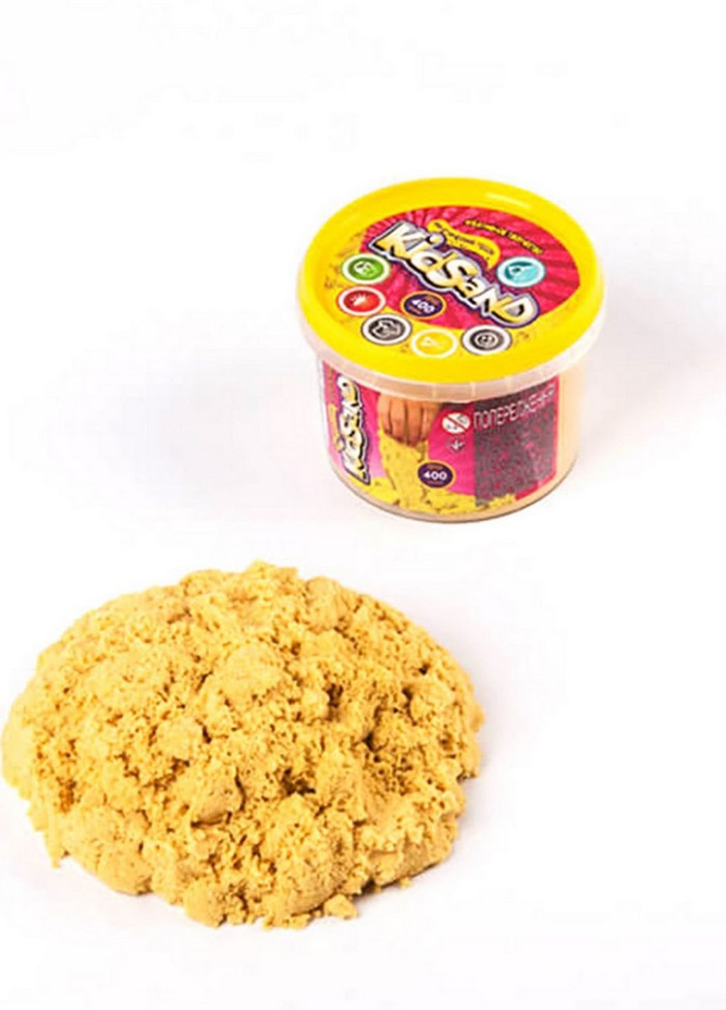 Набор креативного творчества "Кинетический песок "KidSand" KS-01-06, 400 гр (Желтый) Danko Toys (266631708)