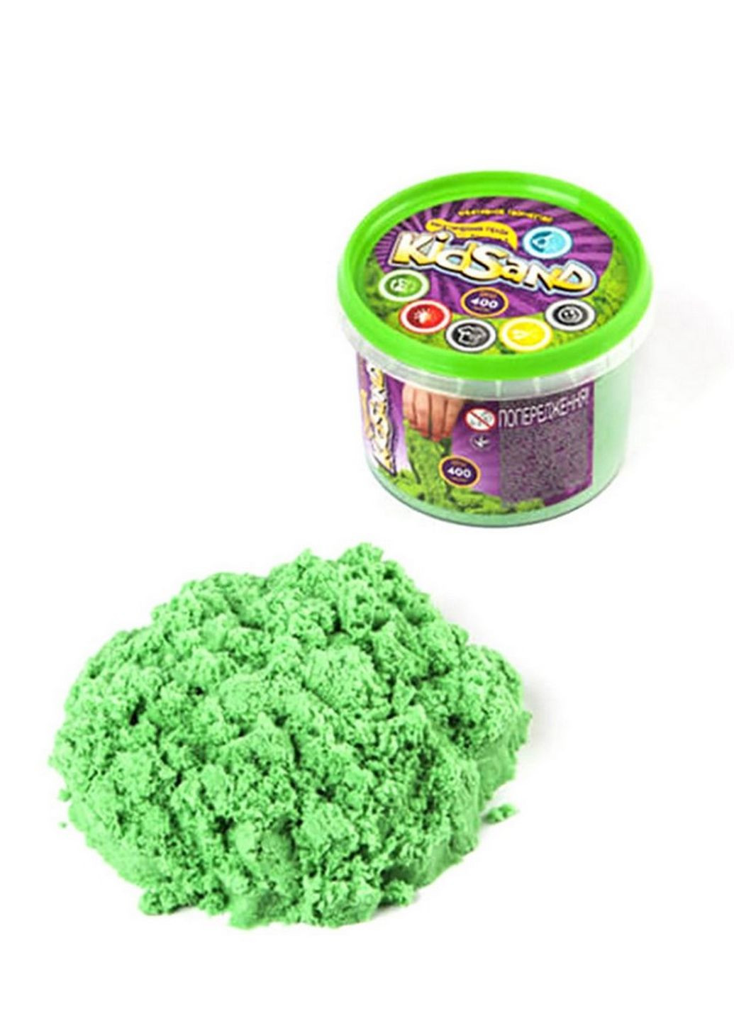 Набор креативного творчества "Кинетический песок "KidSand" KS-01-06, 400 гр (Зеленый) Danko Toys (266631694)