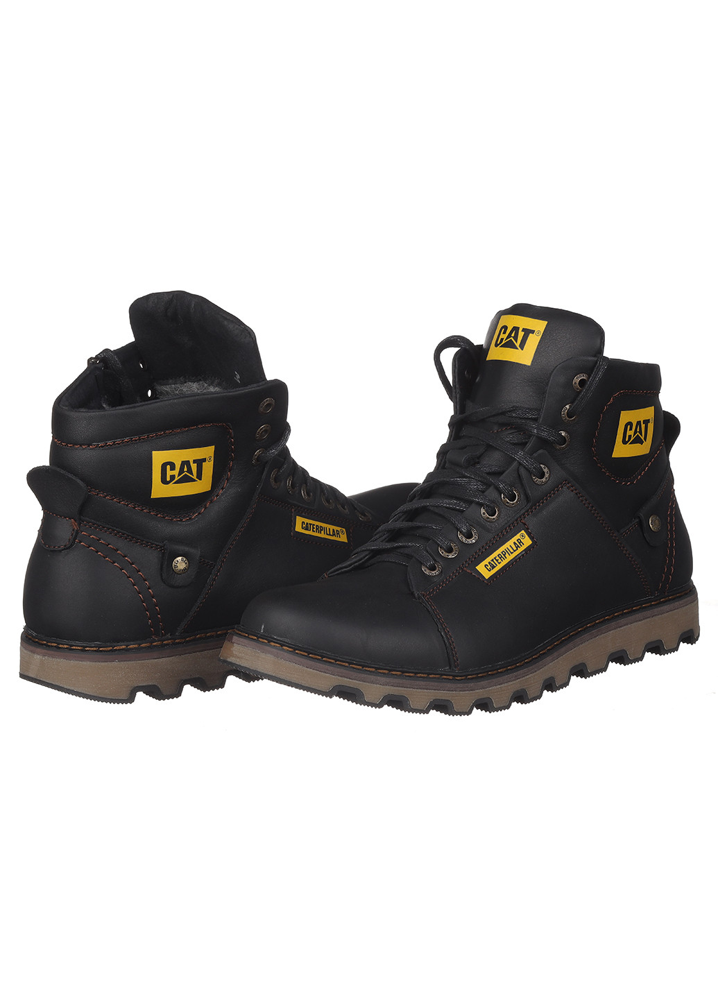 Черные зимние мужские кожаные ботинки 114 Barzoni