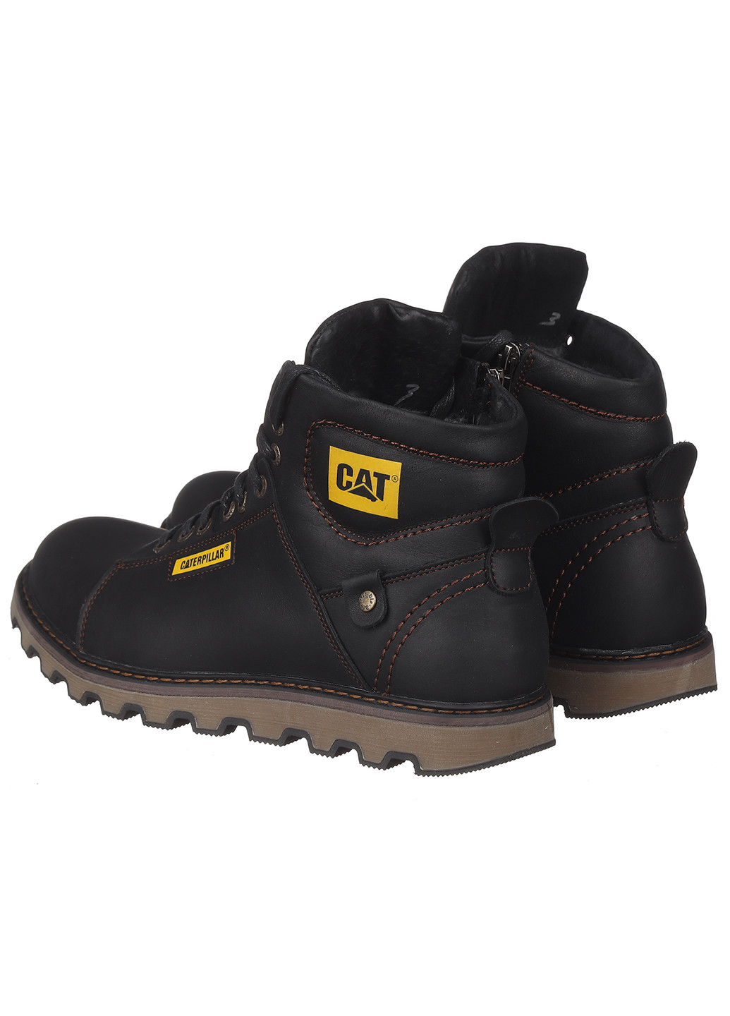 Черные зимние мужские кожаные ботинки 114 Barzoni