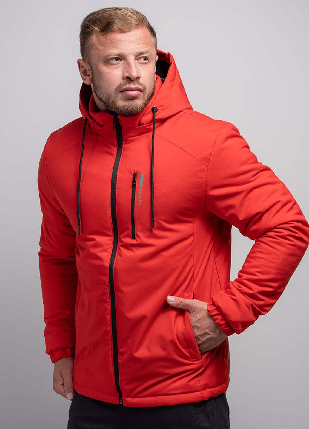 Красная демисезонная куртка мужская демисезонная Fashion