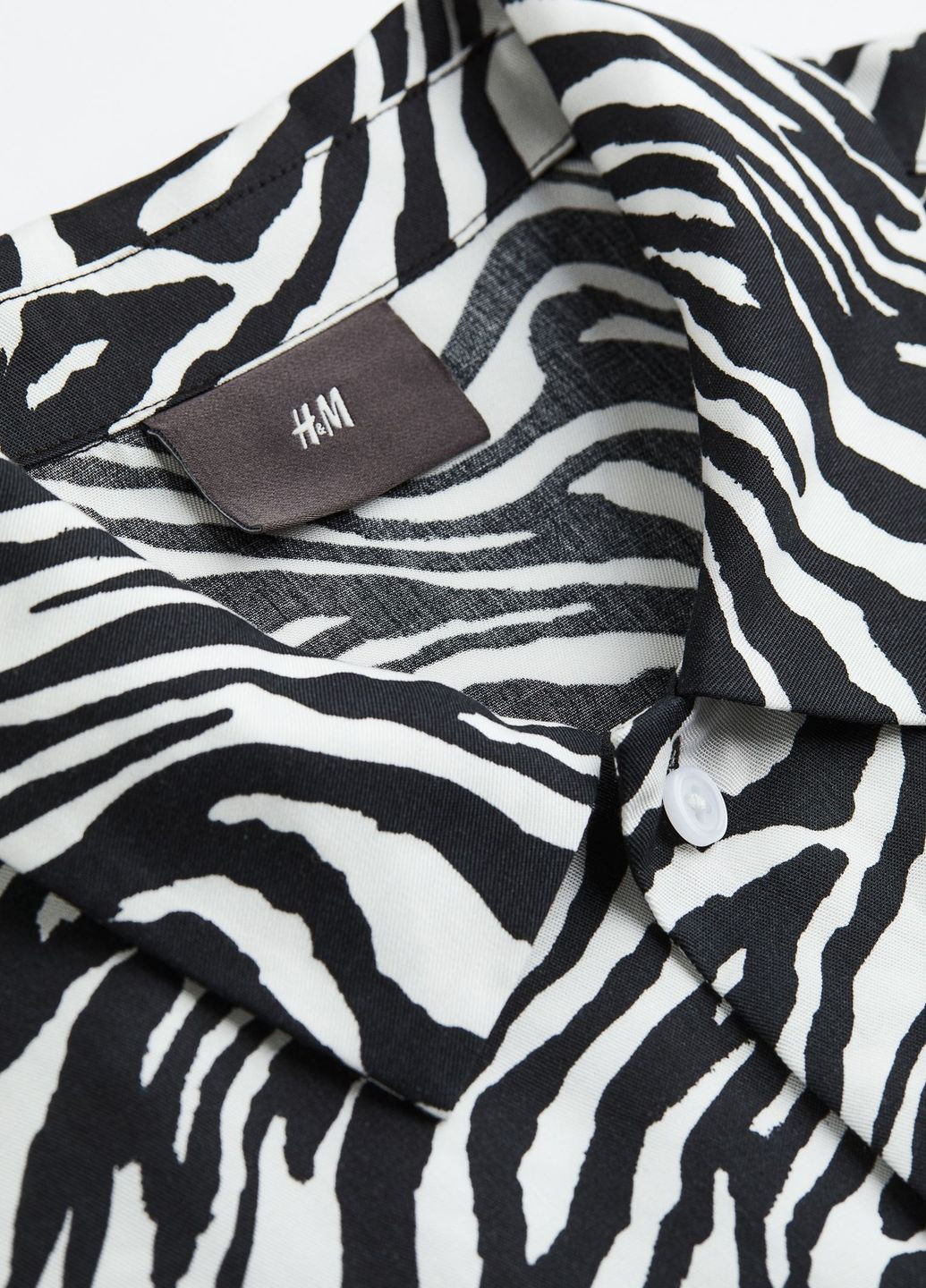 Черно-белая повседневный рубашка H&M