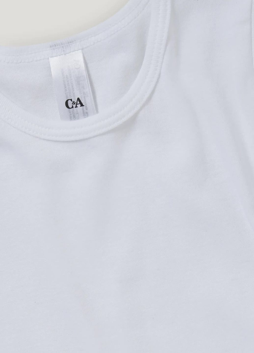 Белая демисезонная комплект футболок из хлопка (3шт.) C&A