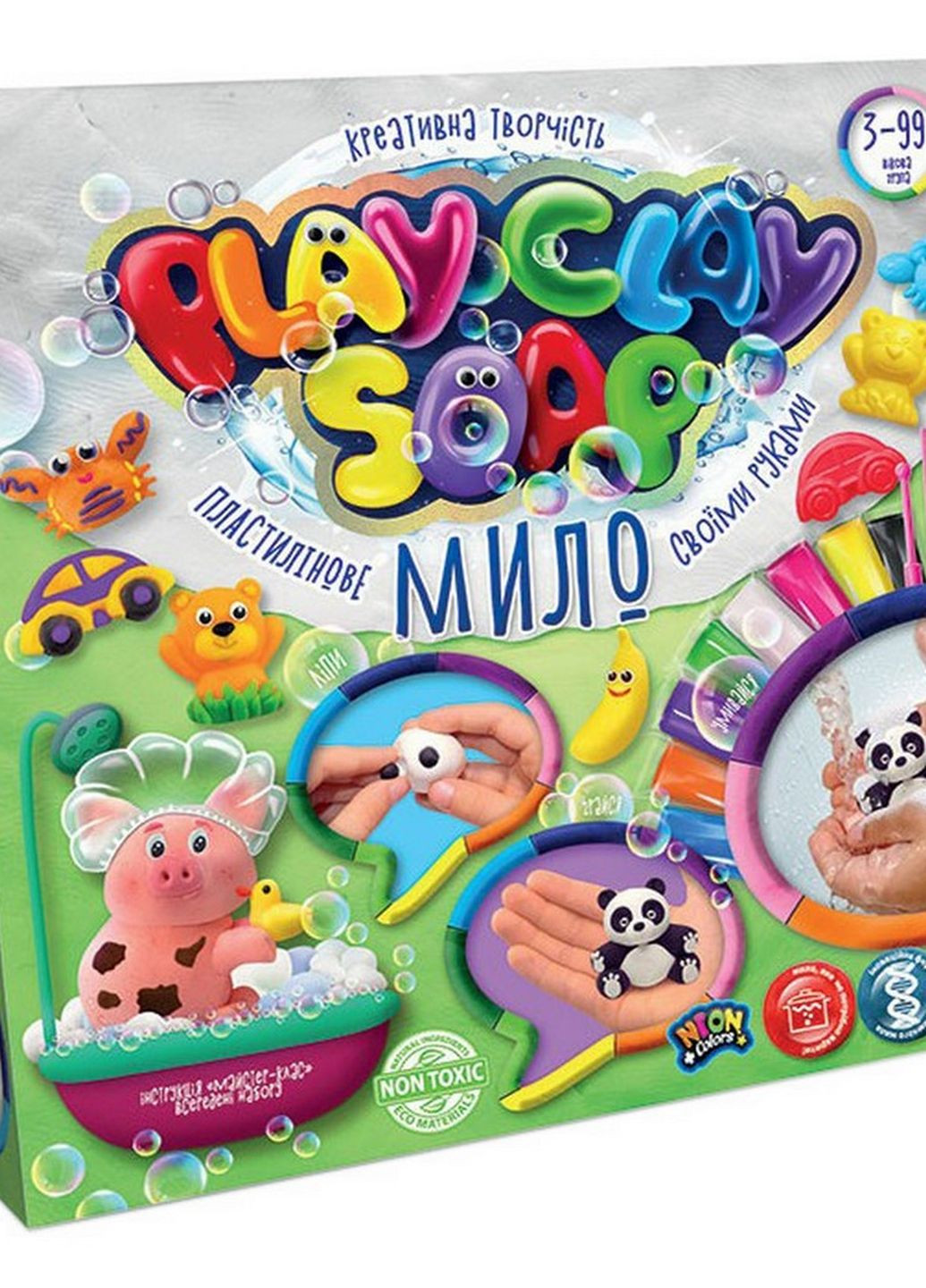 Набор креативного творчества "Пластилиновое мыло" PCS-01 Play Clay Soap, бол, укр, 8 цветов (Панда) Danko Toys (266700052)