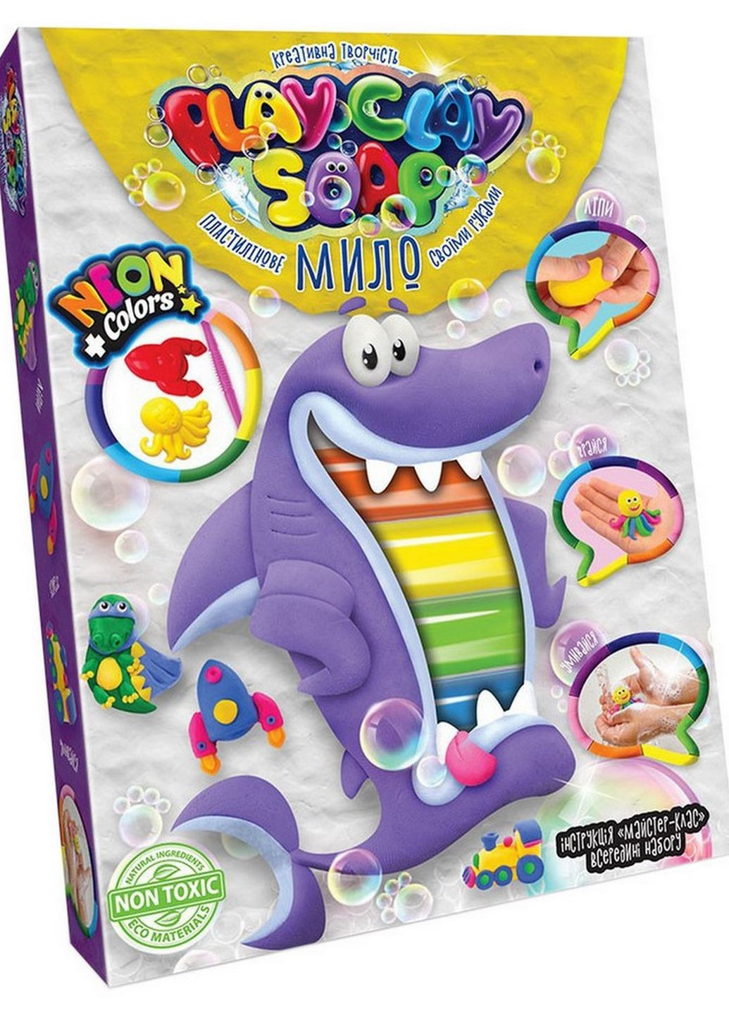 Набір креативної творчості "Пластилінове мило" PCS-03 Play Clay Soap, укр, 6 кольорів (Акула) Danko Toys (266700045)