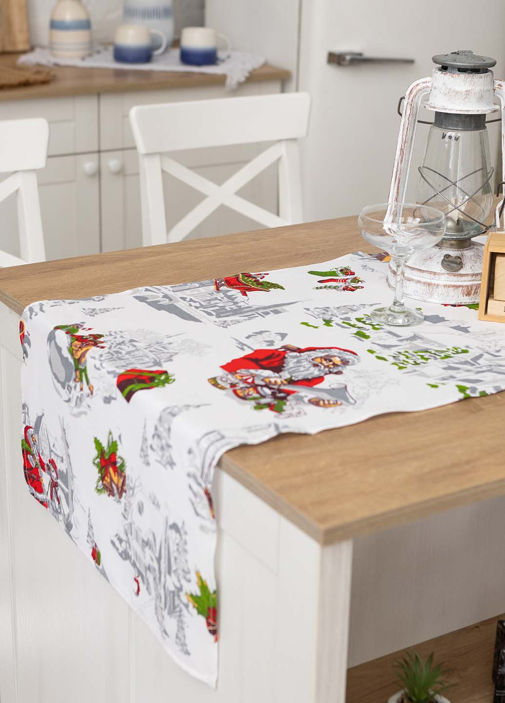 Скатертьдорожка (раннер) "Санта" 140х47 см Homedec - (266702678)