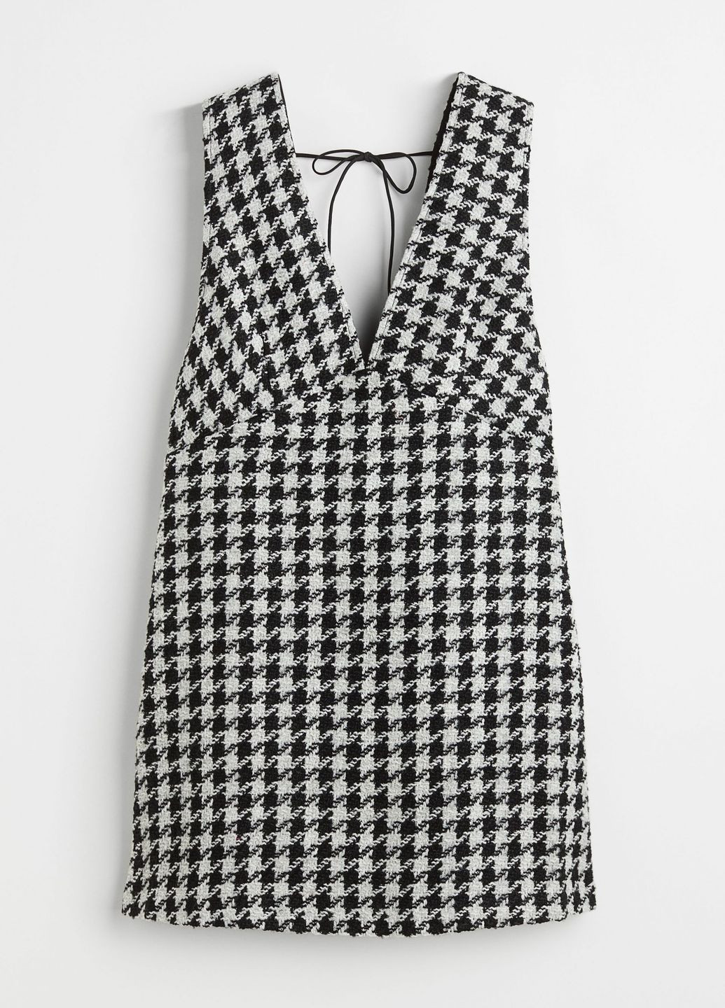 Комбинированное повседневный платье шерсть бленд H&M с узором пье-де-пуль «гусиная лапка»