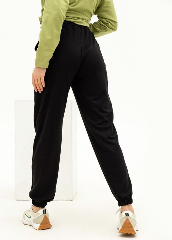 Черные трикотажные спортивные штаны модели джоггер ISSA PLUS (266782946)