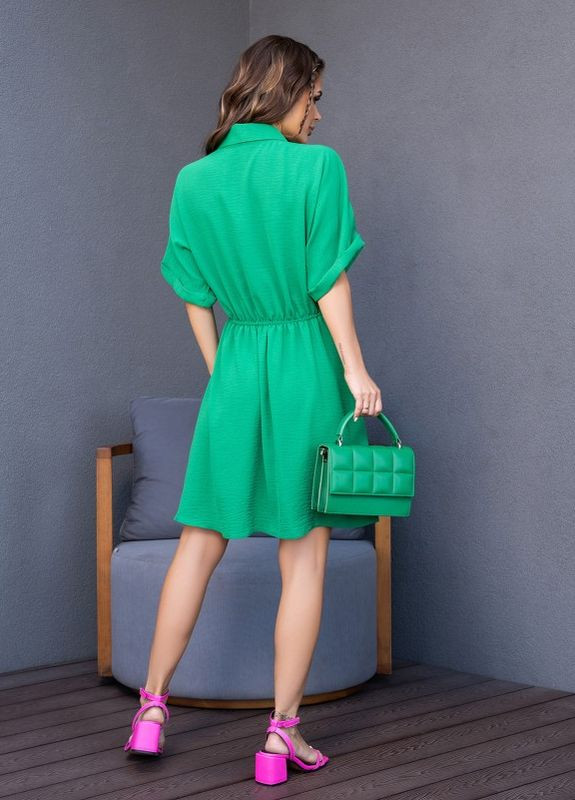 Зелена сукня-сорочка на гудзиках ISSA PLUS (266783517)