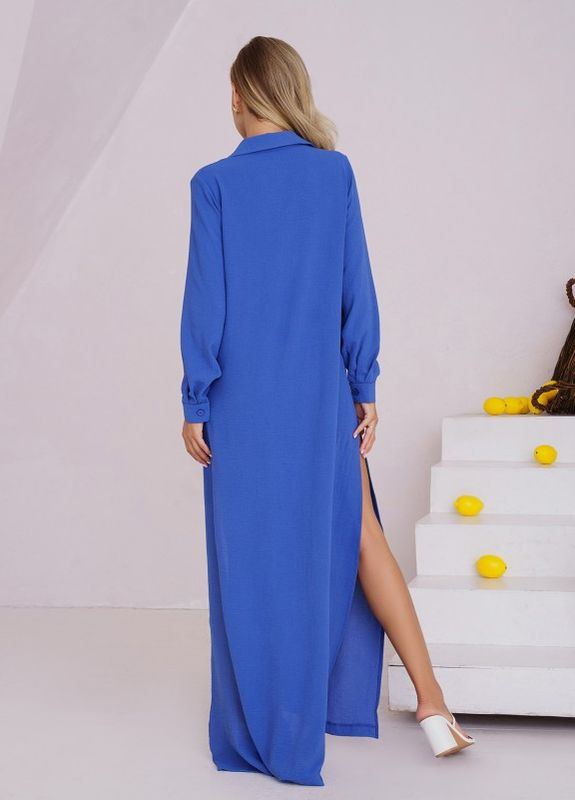 Голубое платье 13521 синее ISSA PLUS однотонное