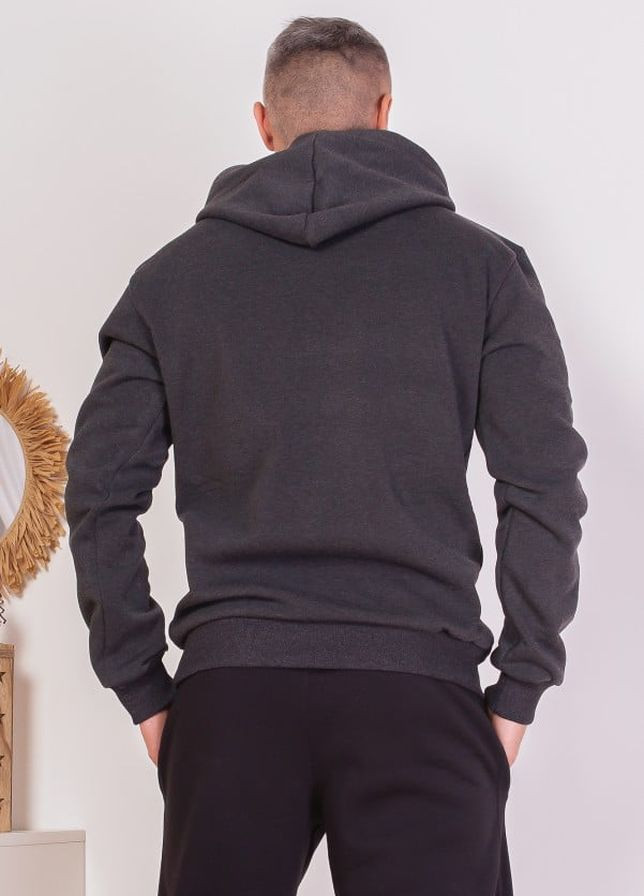 Толстовка сіра з трикотажу на флісі ISSA PLUS (266783734)