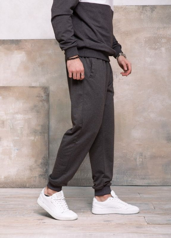 Темно-серые спортивные демисезонные брюки ISSA PLUS