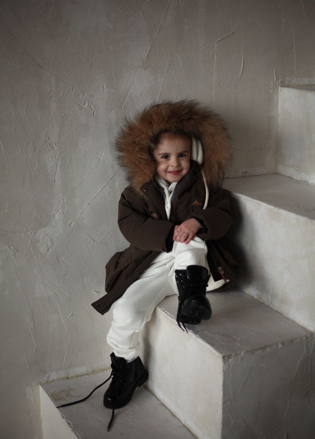 Коричнева зимня парка зимова куртка Little Bunny