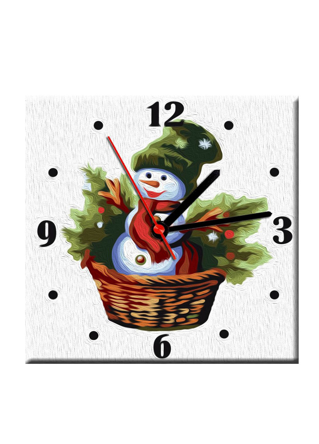 Набор рисования по номерам Часы Снеговик ArtStory (266915241)