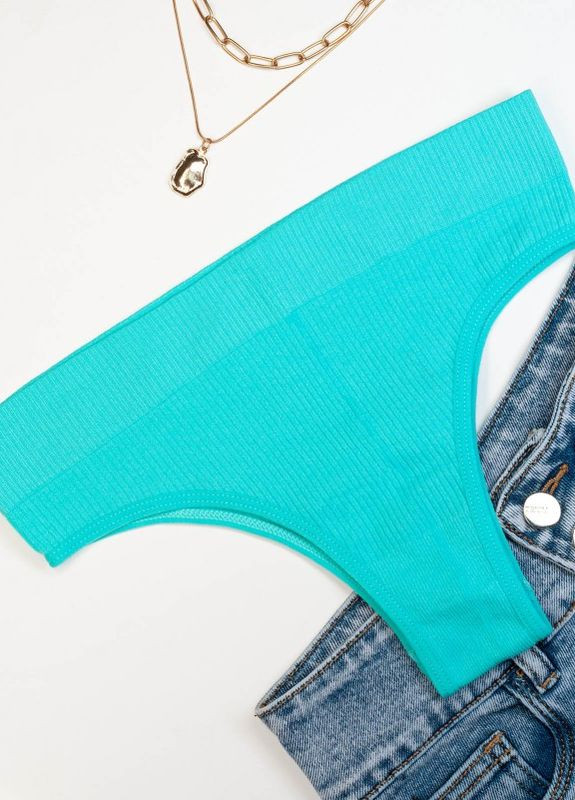 Бірюзові фактурні трусики хіпстери Magnet (266799547)