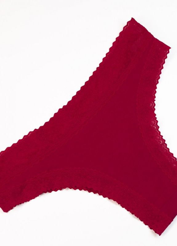 Бордові трикотажні трусики з ажурними вставками Magnet (266799869)