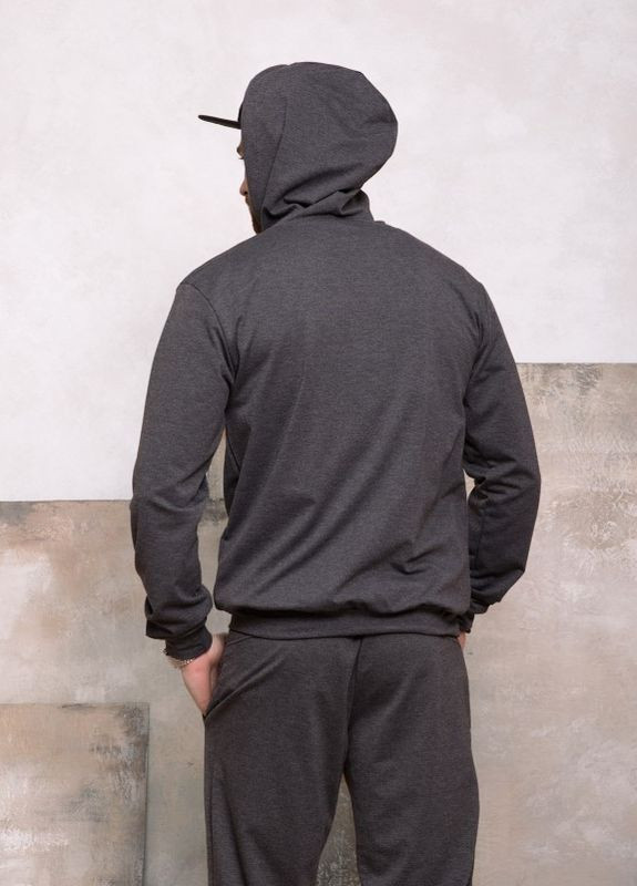 Темно-серое трикотажное худи с капюшоном ISSA PLUS (266799424)