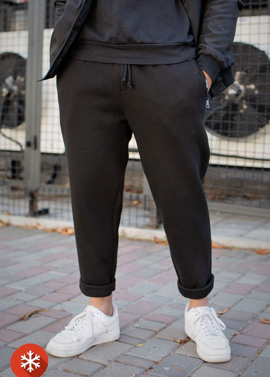 Черные кэжуал демисезонные брюки Without