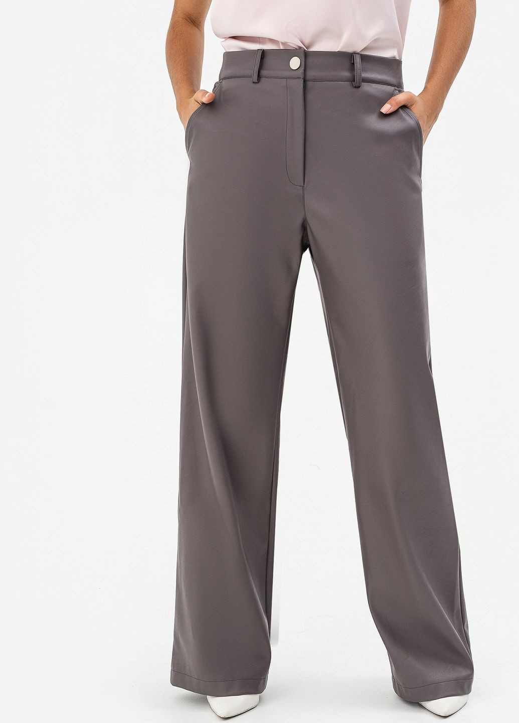 Серые кэжуал демисезонные классические брюки Garne
