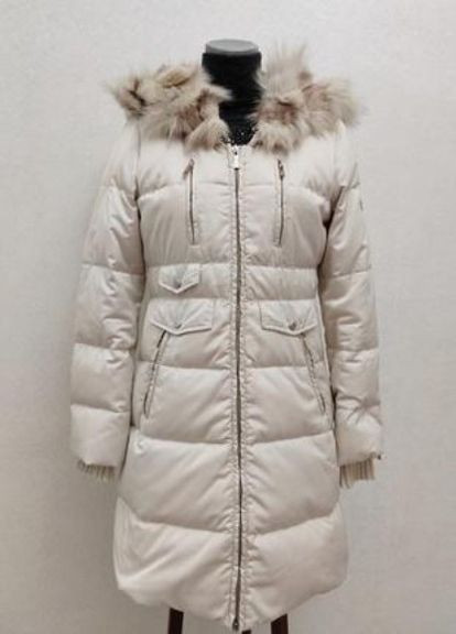 Айворі зимній Пуховик аляска Elisabetta Franchi