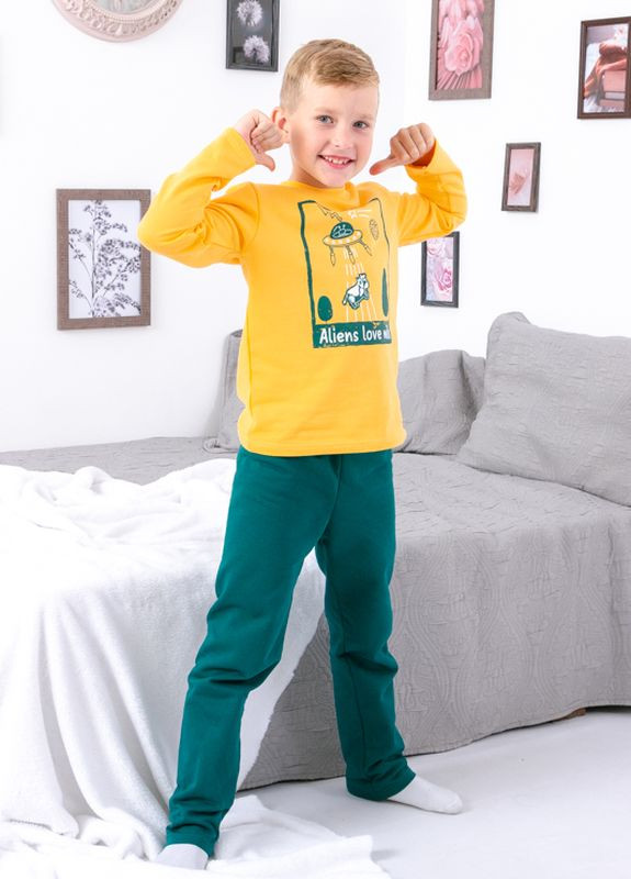 Желтая всесезон пижама для мальчика Носи своє