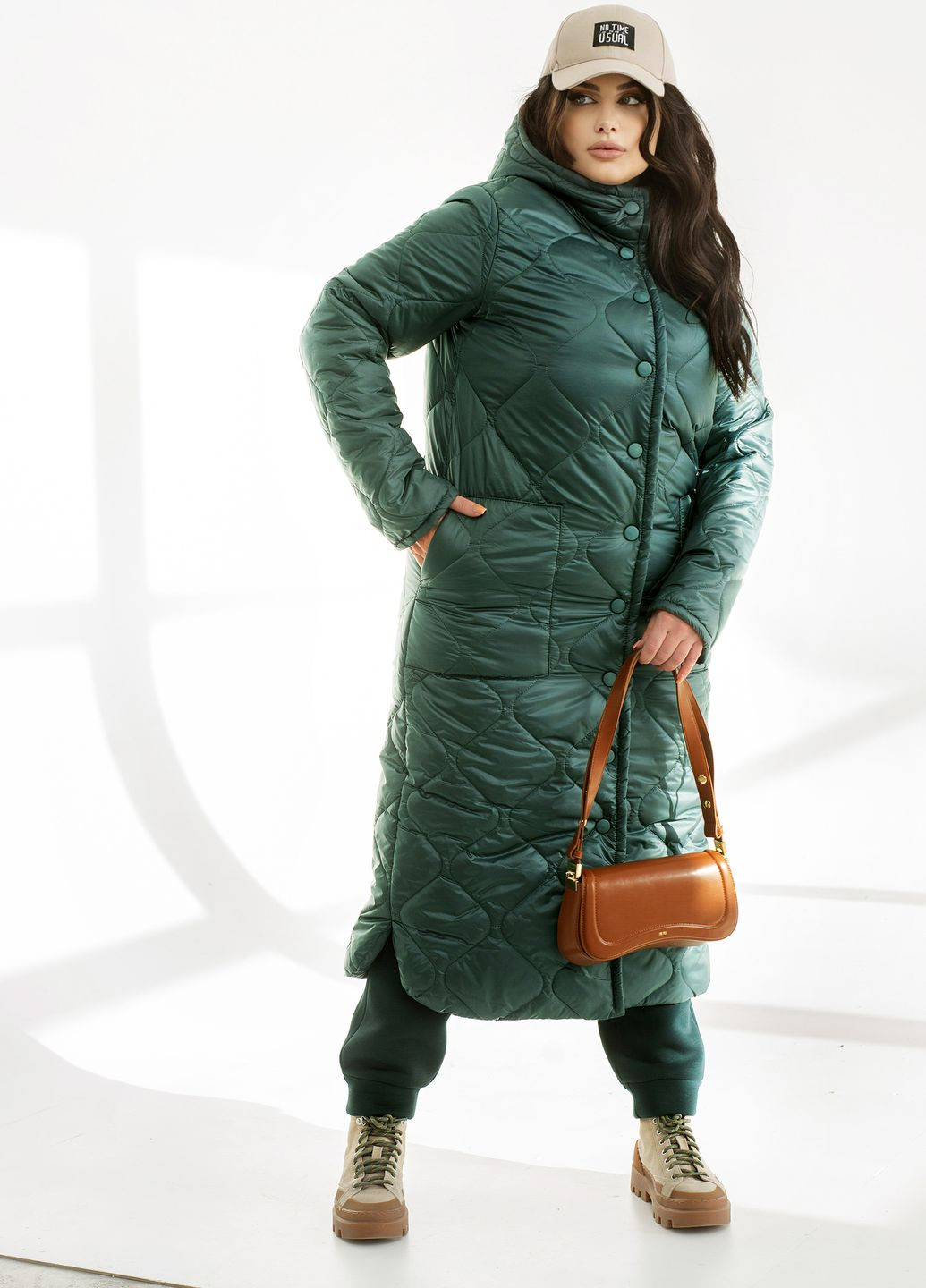 Зеленая зимняя зимняя куртка Minova