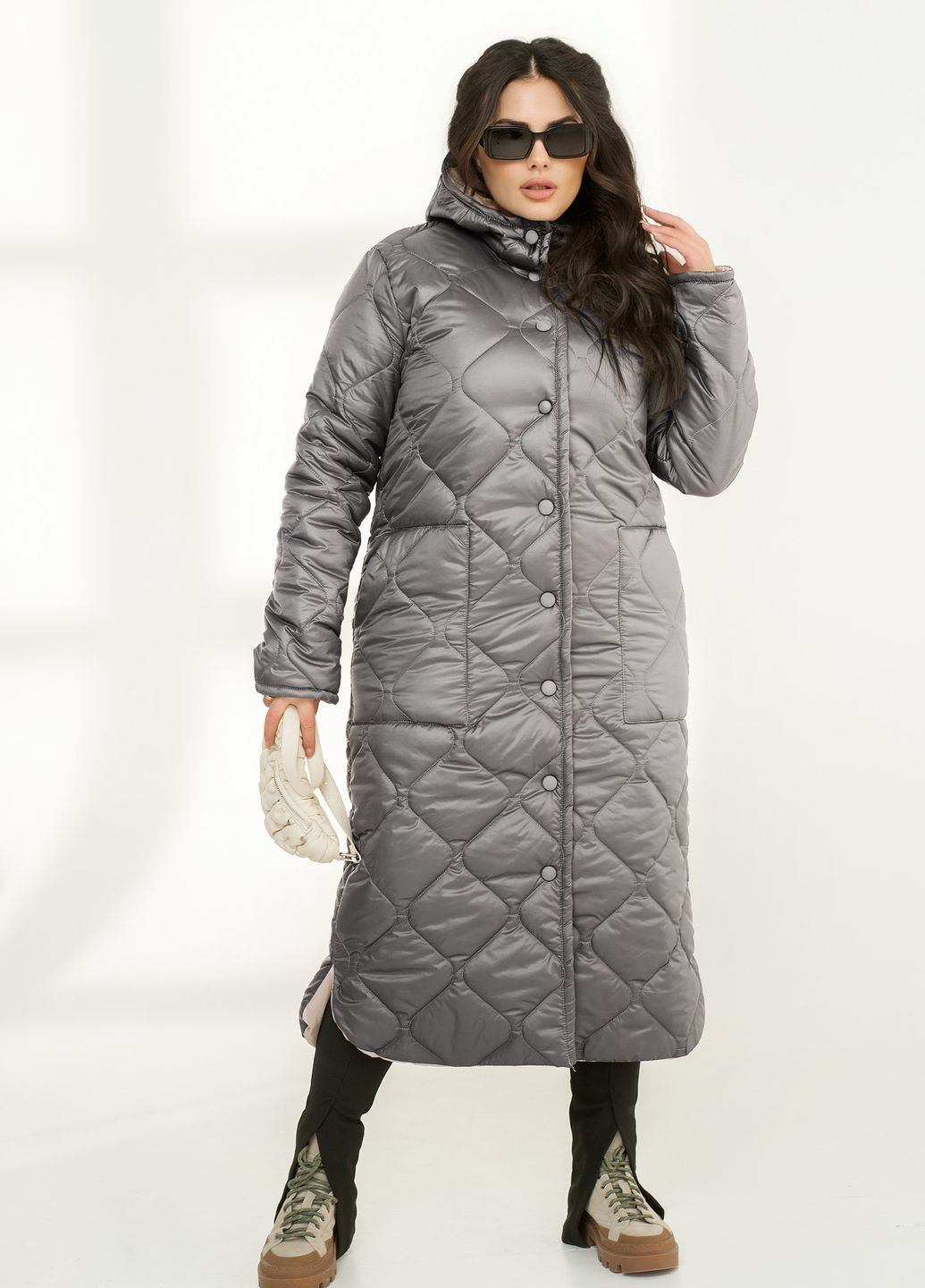 Серая зимняя зимняя куртка Minova