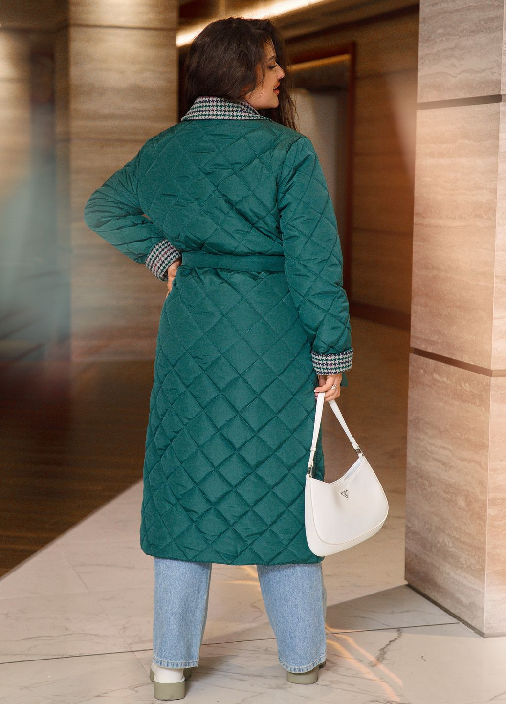 Зелена демісезонна куртка-пальто Minova