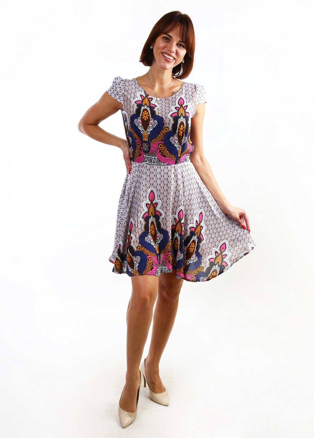 Комбінована кежуал сукня Mtp з абстрактним візерунком