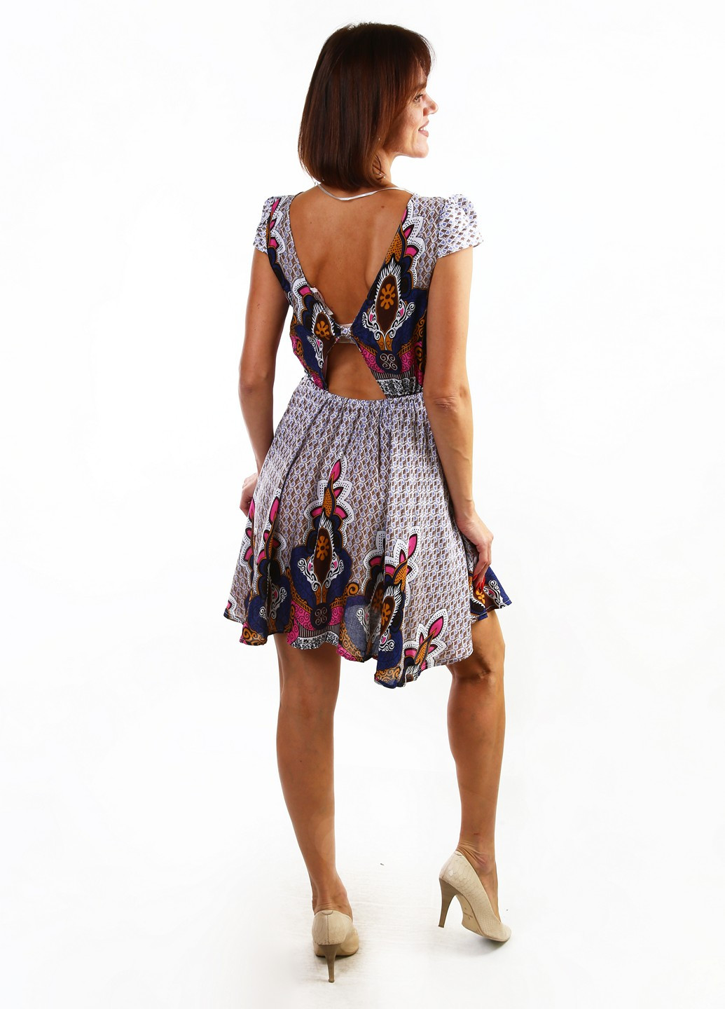 Комбинированное кэжуал платье Mtp с абстрактным узором