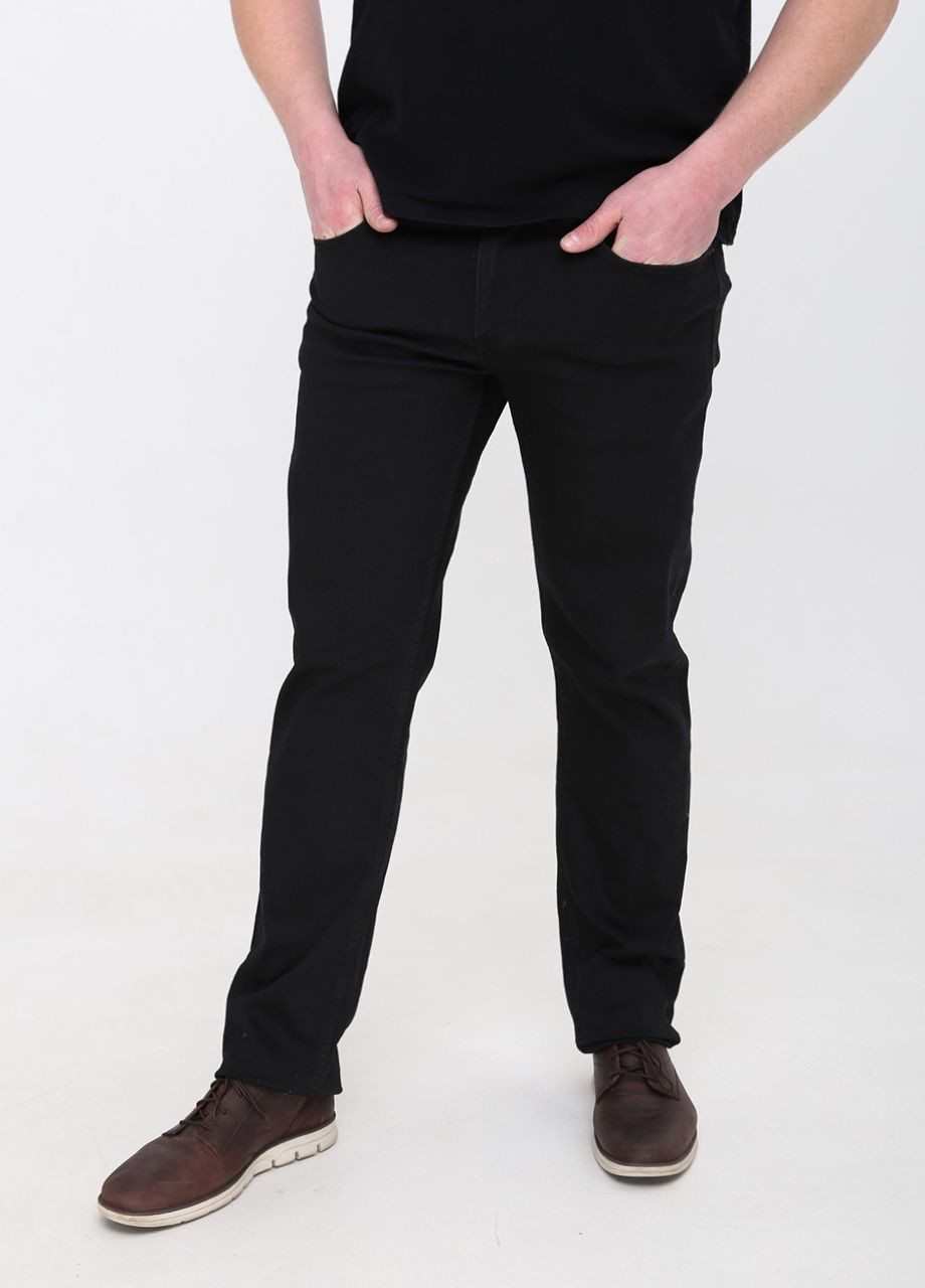 Черные демисезонные прямые джинсы мужские черные прямые 36 длина Пряма FRANCO BENUSSI