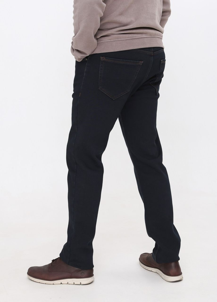 Черные зимние слим джинсы мужские черные с хаки слим утепленные на флисе Slim ARCHILES