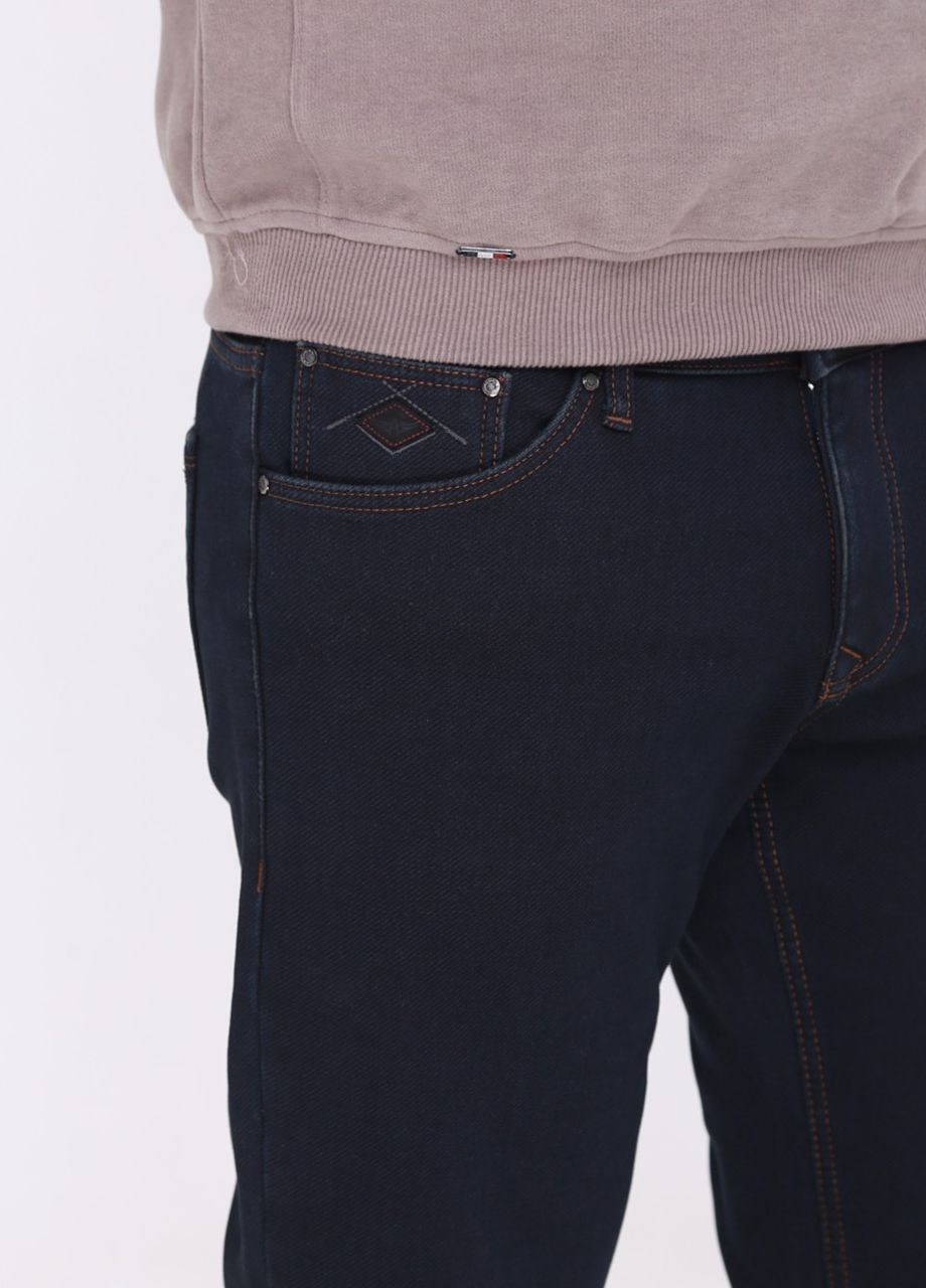 Черные зимние слим джинсы мужские черные с хаки слим утепленные на флисе Slim ARCHILES