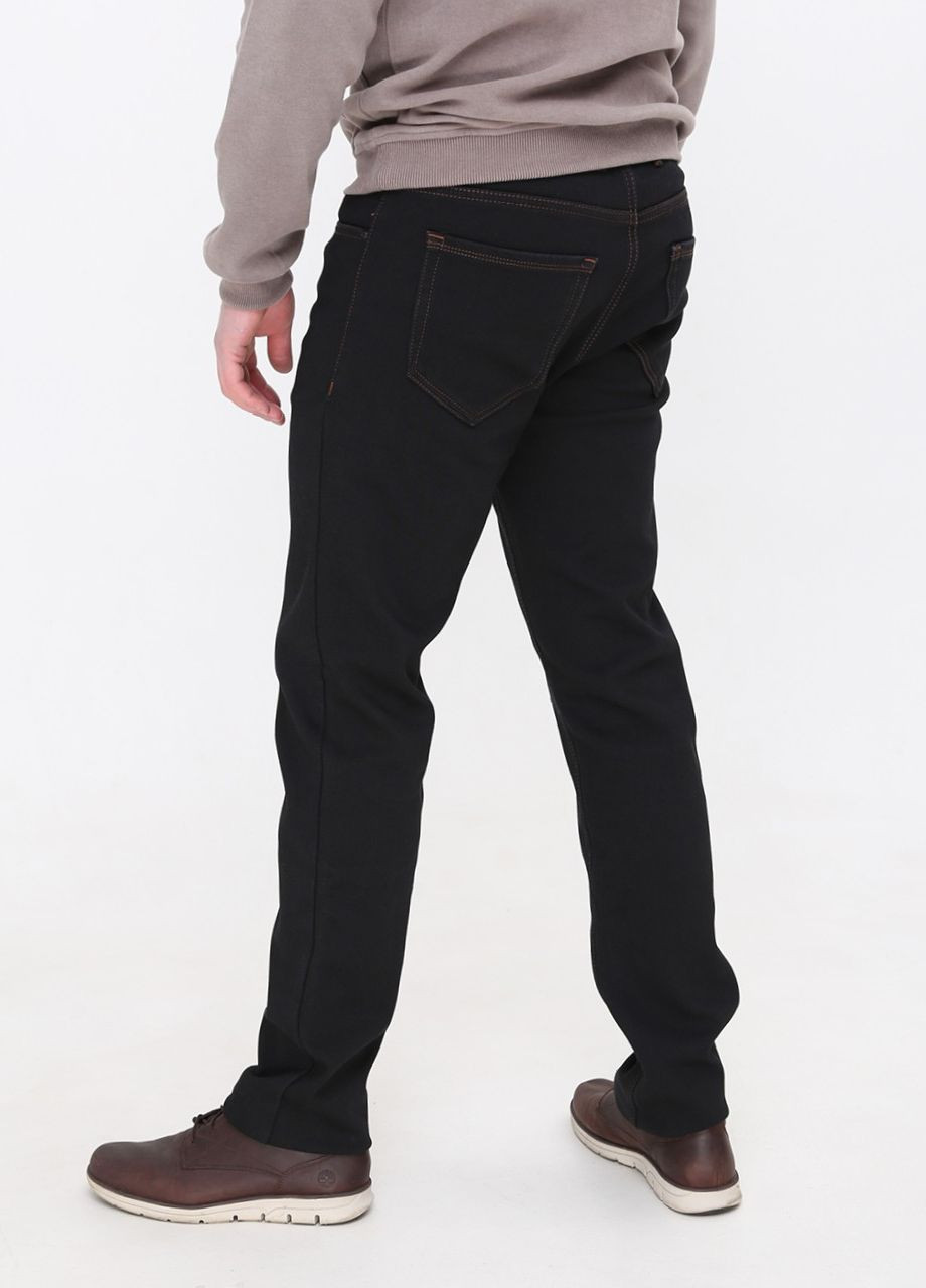 Джинси чоловічі чорні слім утеплені на флісі ARCHILES Slim (266914576)