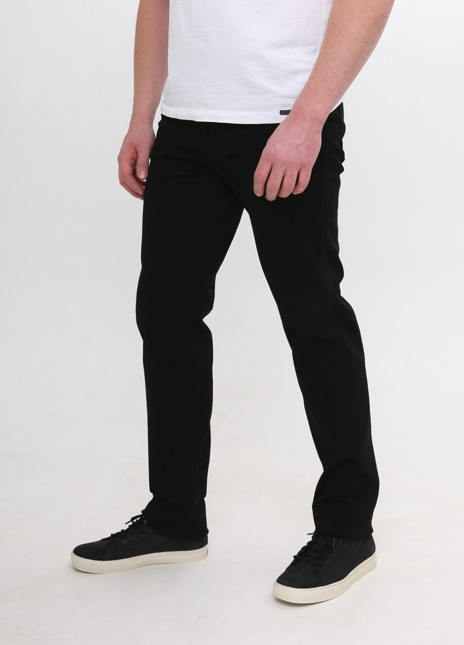 Черные демисезонные прямые джинсы мужские черные прямые высокая посадка Пряма Lexus