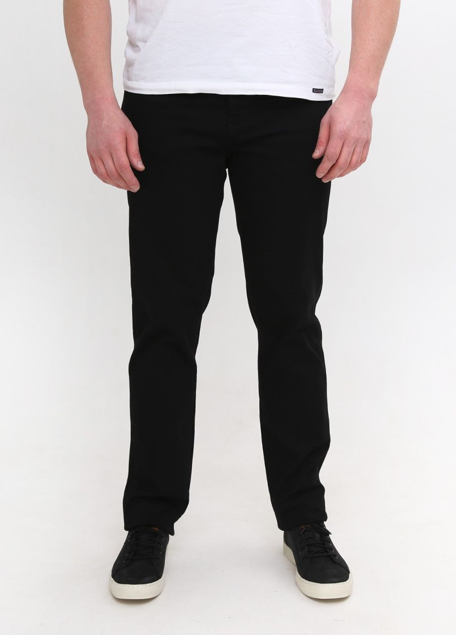 Черные демисезонные прямые джинсы мужские черные прямые высокая посадка Пряма Lexus
